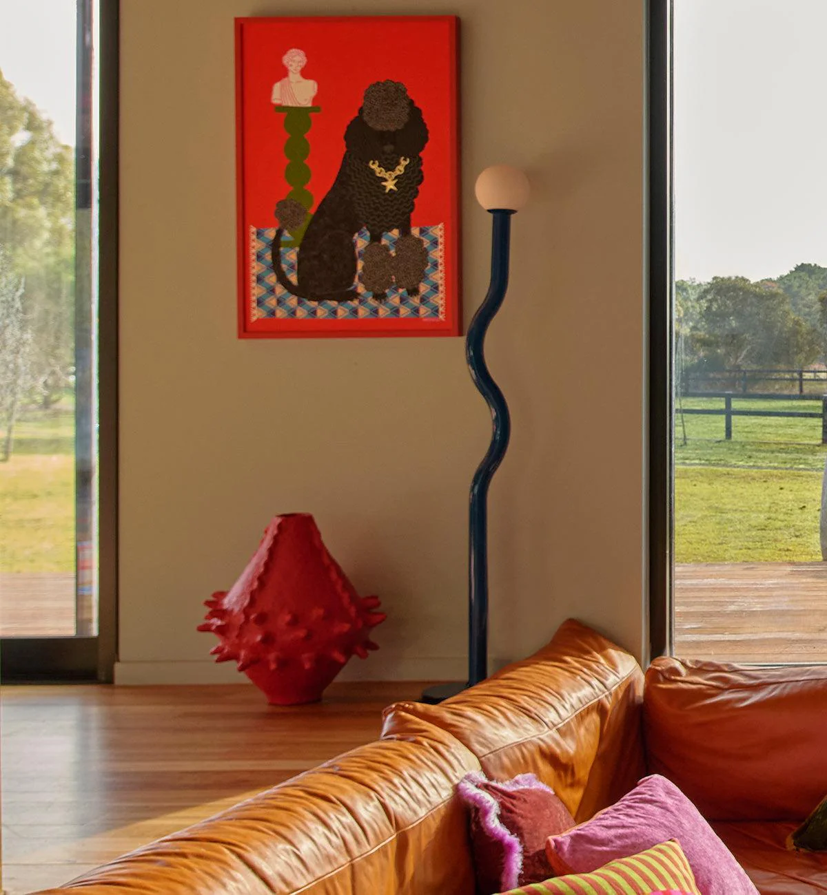 Squiggle Floor Lamp in Cobalt - Image 4