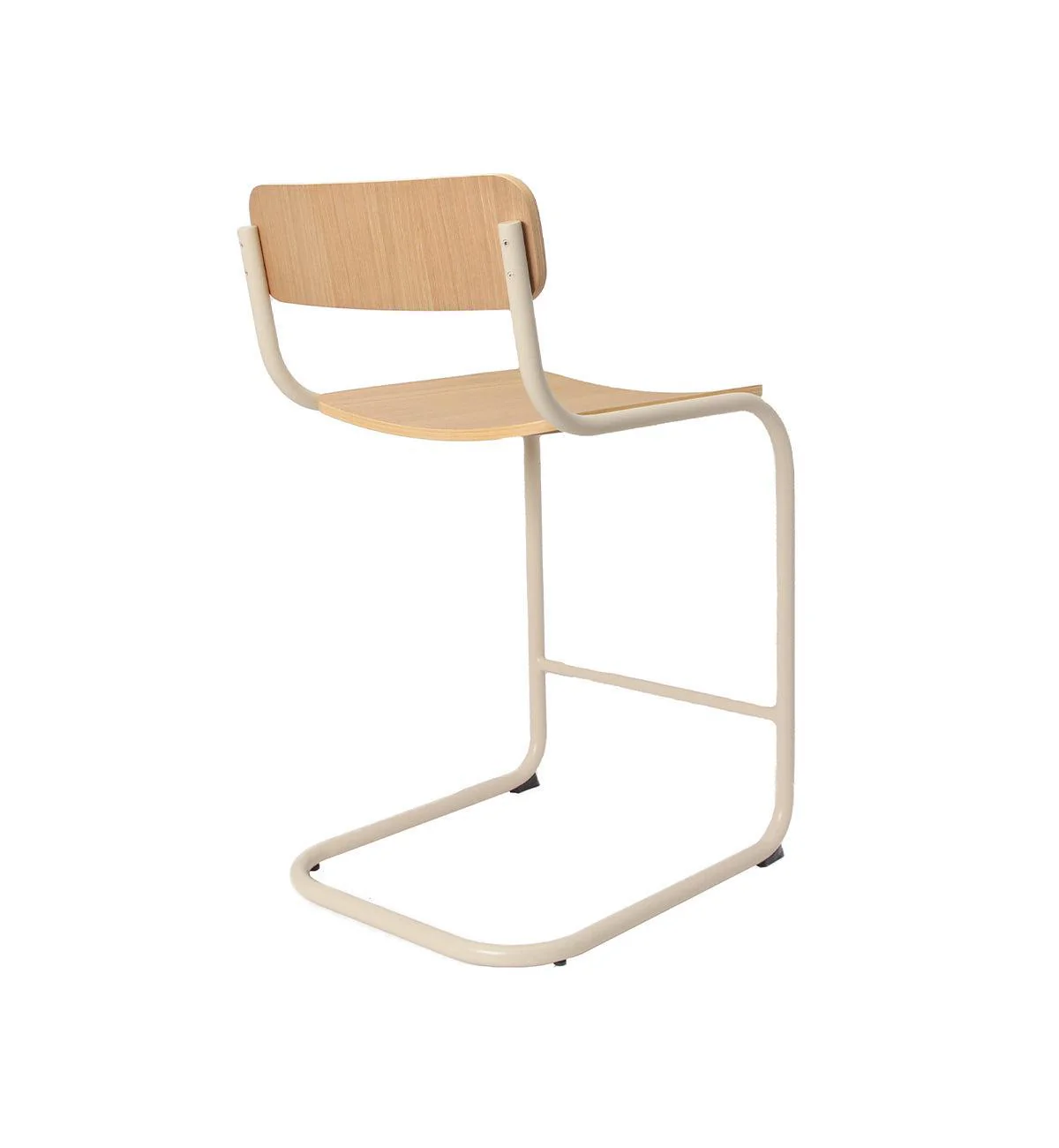 Strut Bar Stool In Ecru Veneer - Image 5