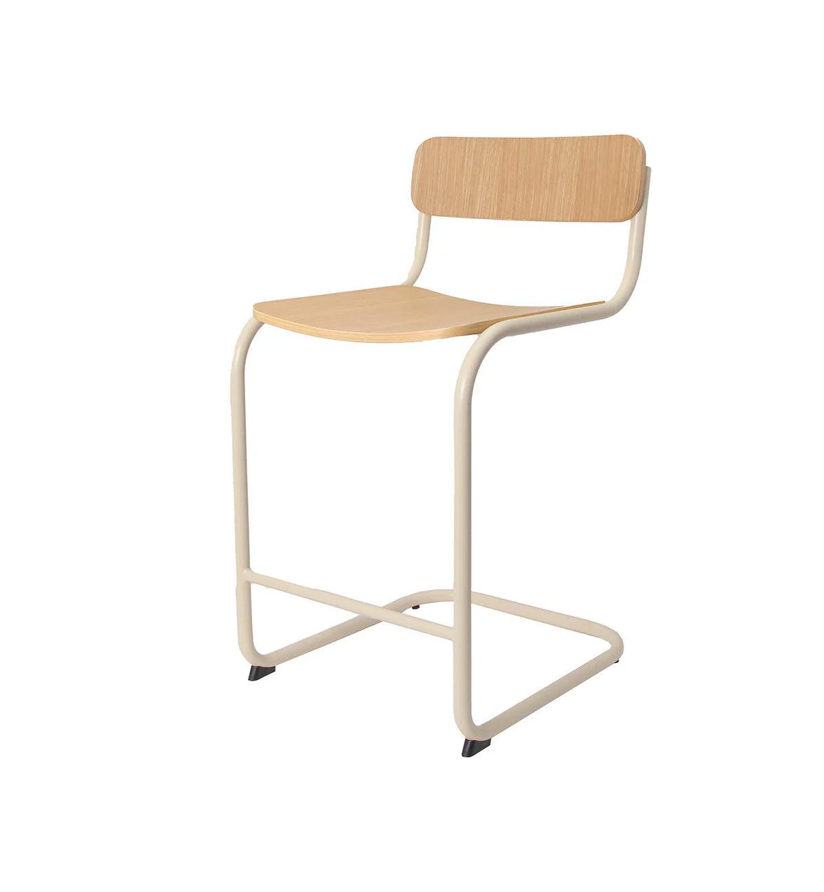 Strut Bar Stool In Ecru Veneer - Image 7