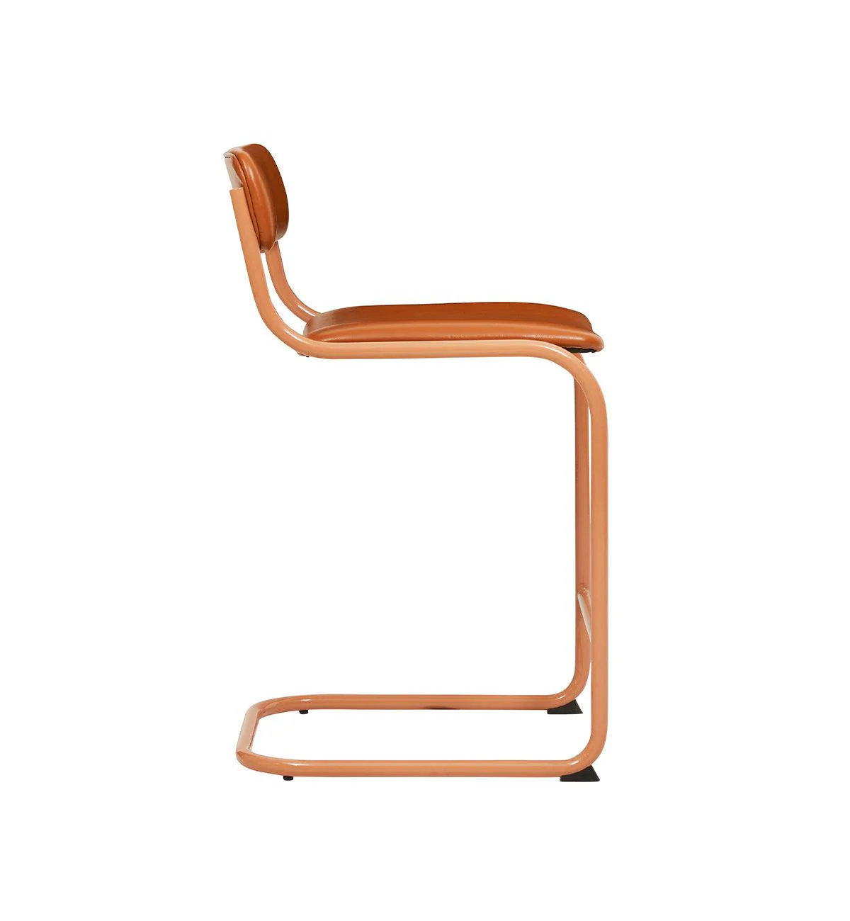 Strut Bar Stool In Tan Leather - Image 5