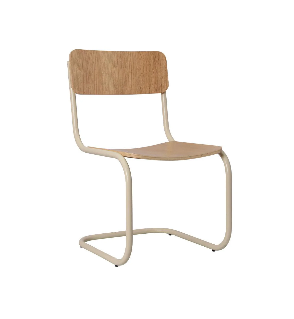 Strut Dining Chair In Ecru Veneer
