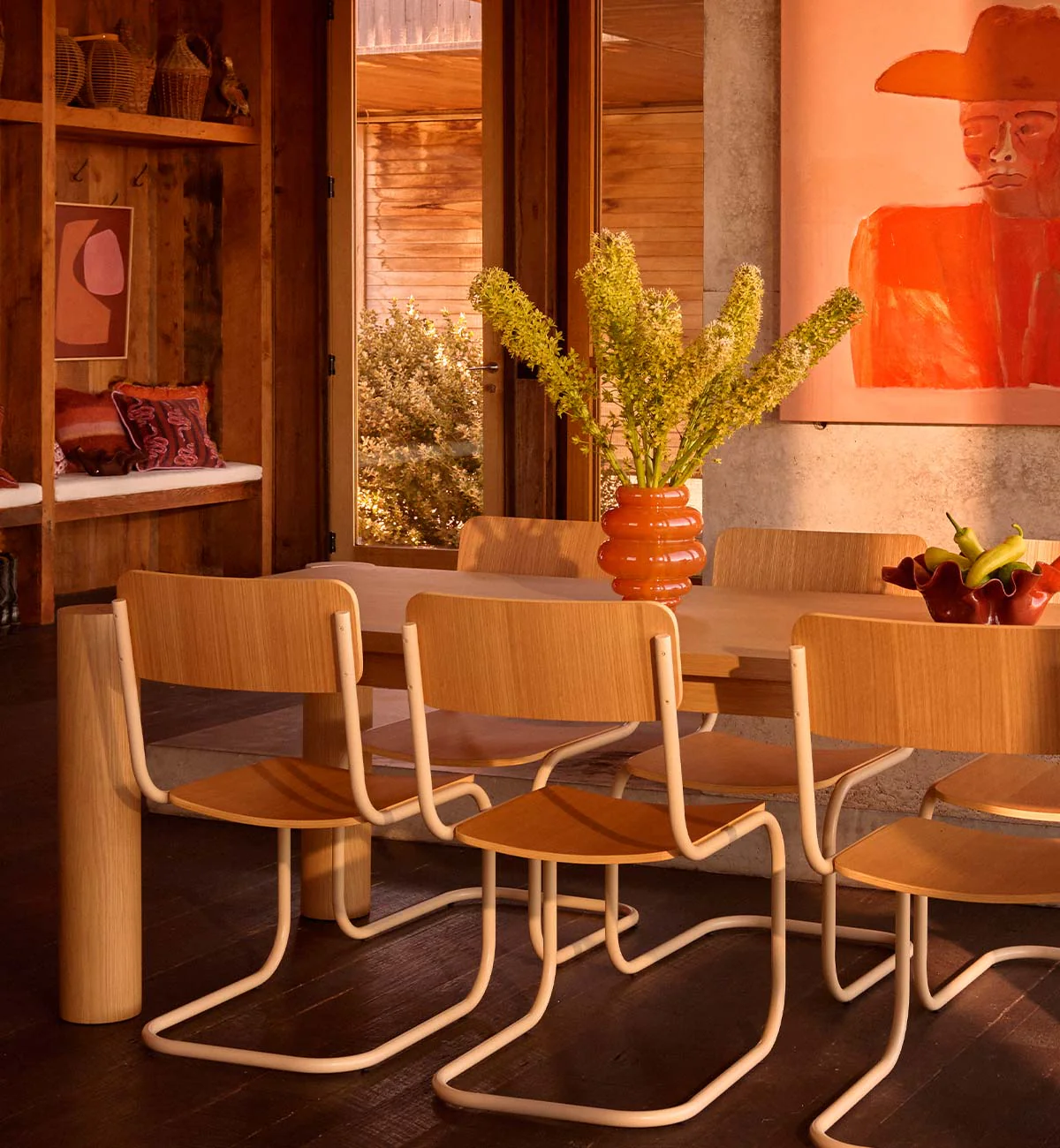 Strut Dining Chair In Ecru Veneer - Image 5