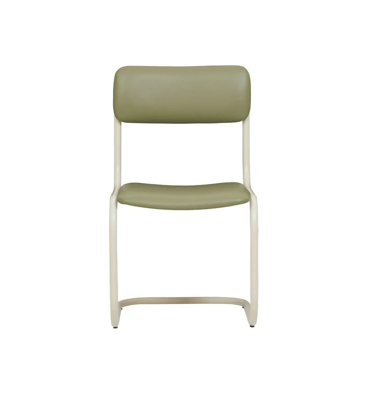 Strut Dining Chair In Khaki Leather - Image 5