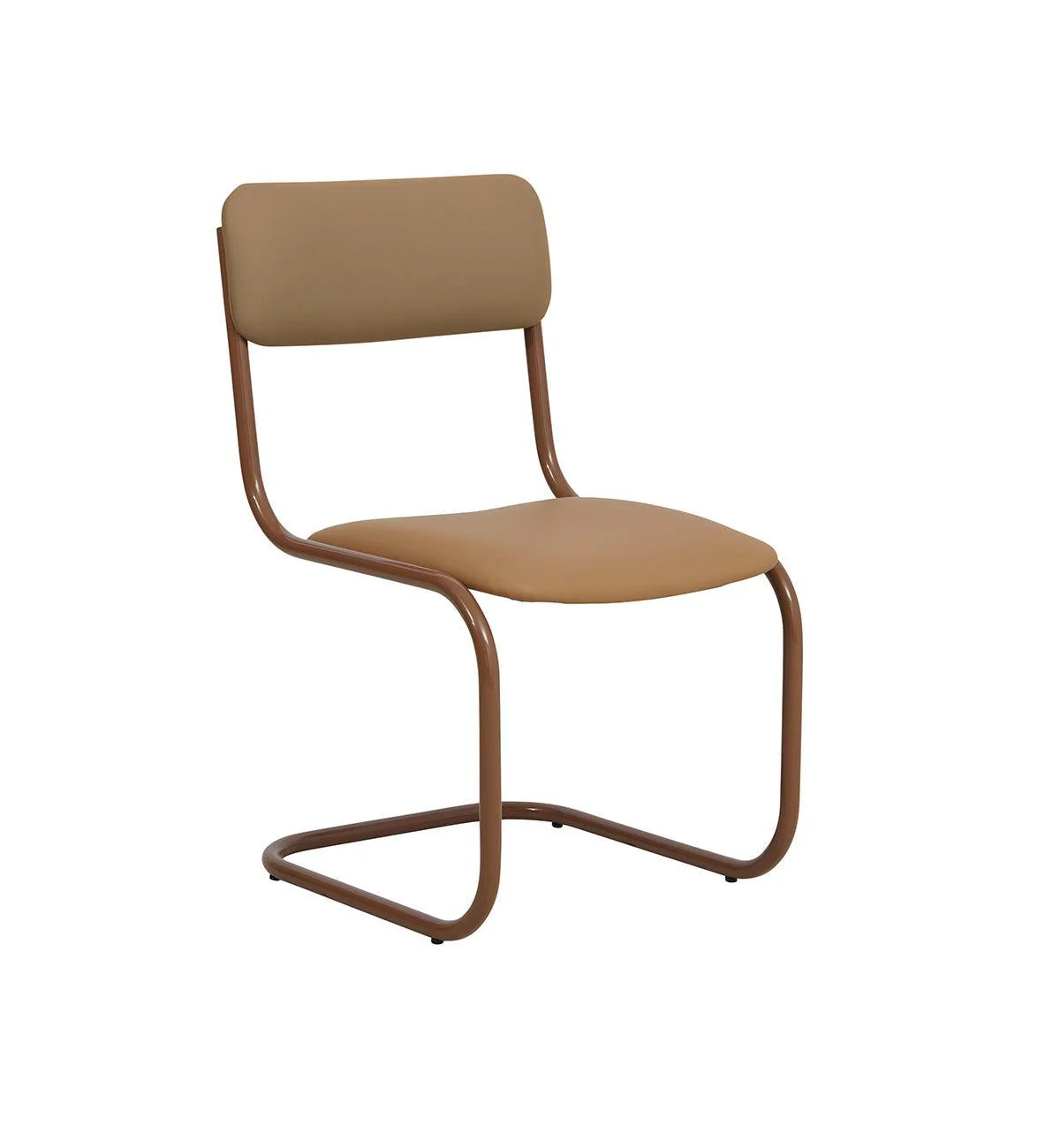 Strut Dining Chair In Mocha Leather