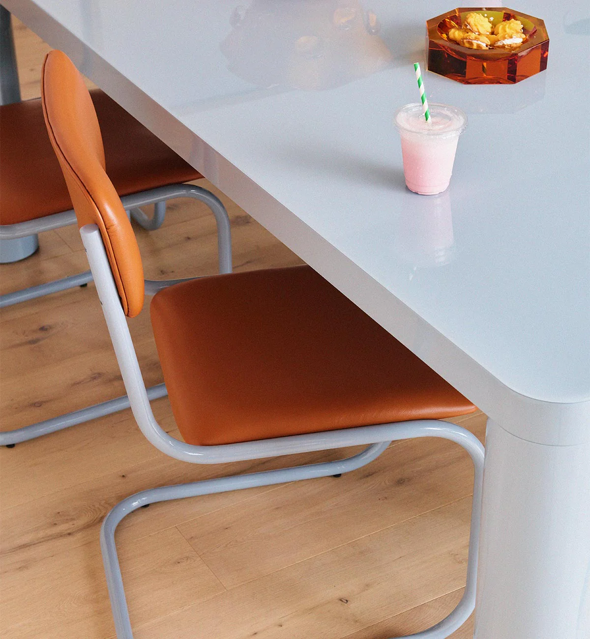 Strut Dining Chair in Powder Blue - Image 2