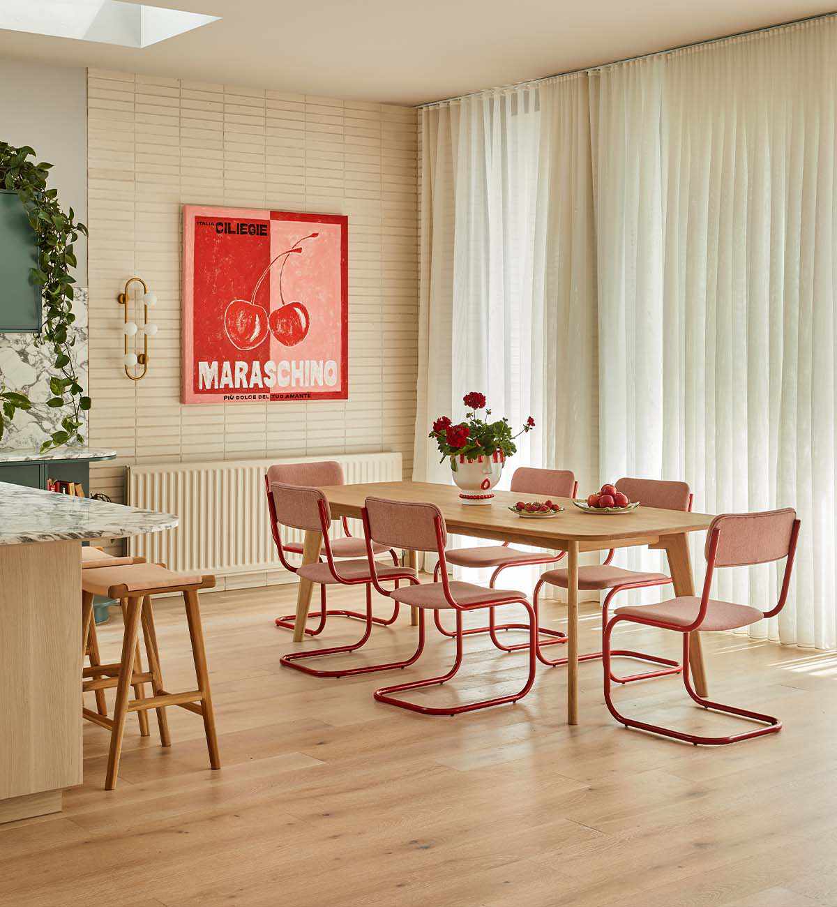 Strut Dining Chair In Rose - Image 5