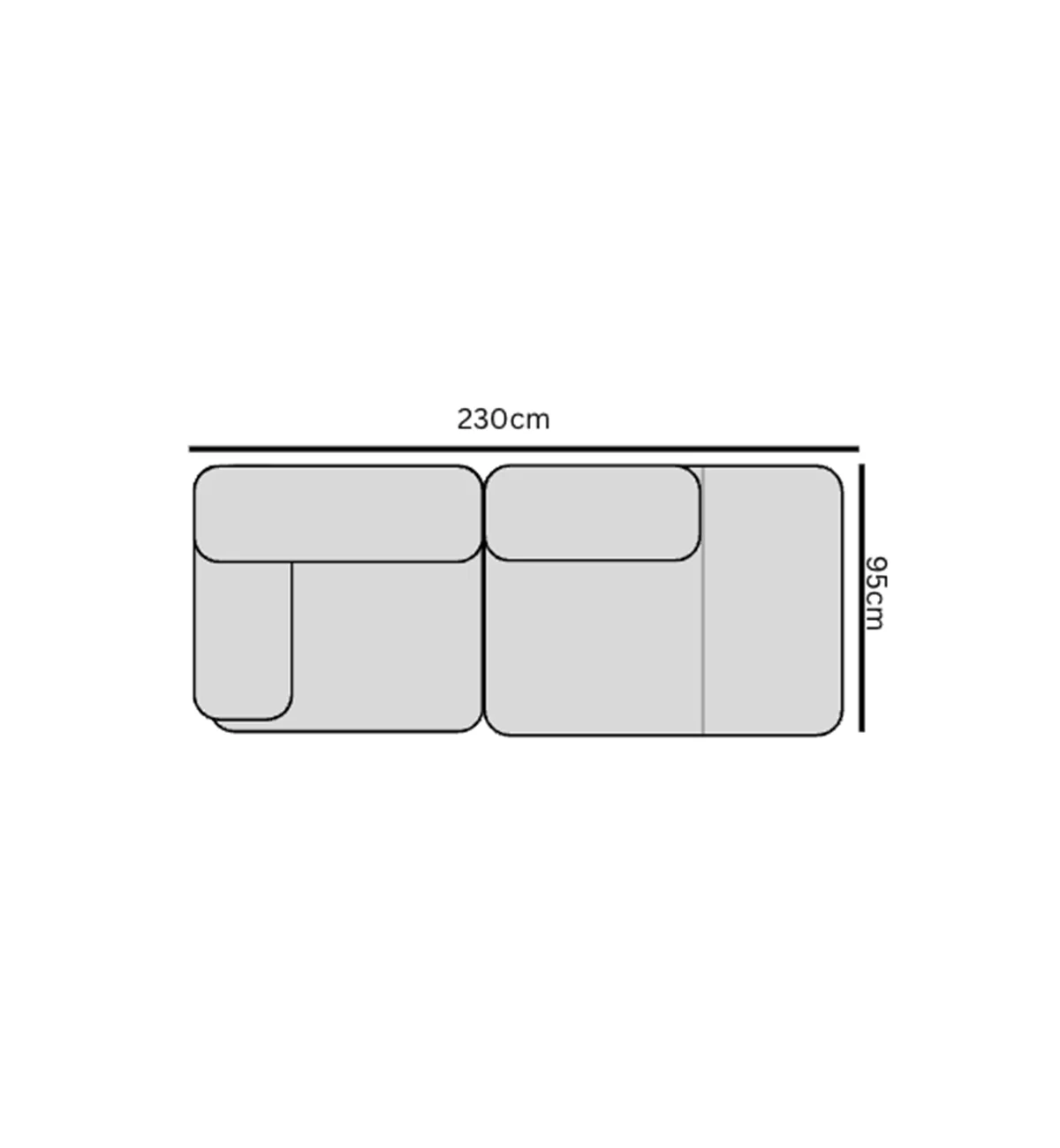 Sunday Sofa - 2 Seater - Open LHF End in Espresso - Image 4