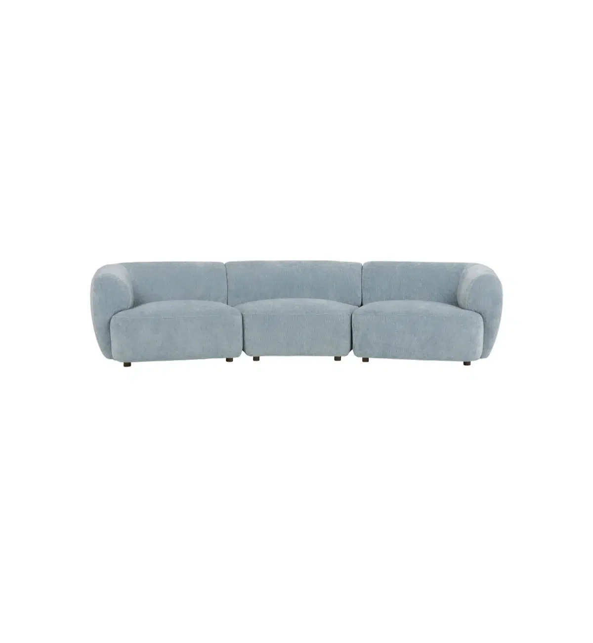 Sunday Sofa Curved 3-Seater In Powder Blue