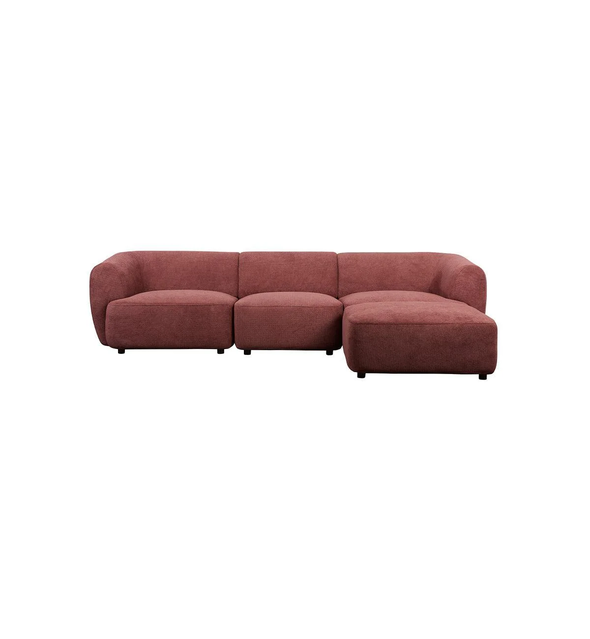 Sunday Sofa - 3 Seater + Rectangle Ottoman in Plum