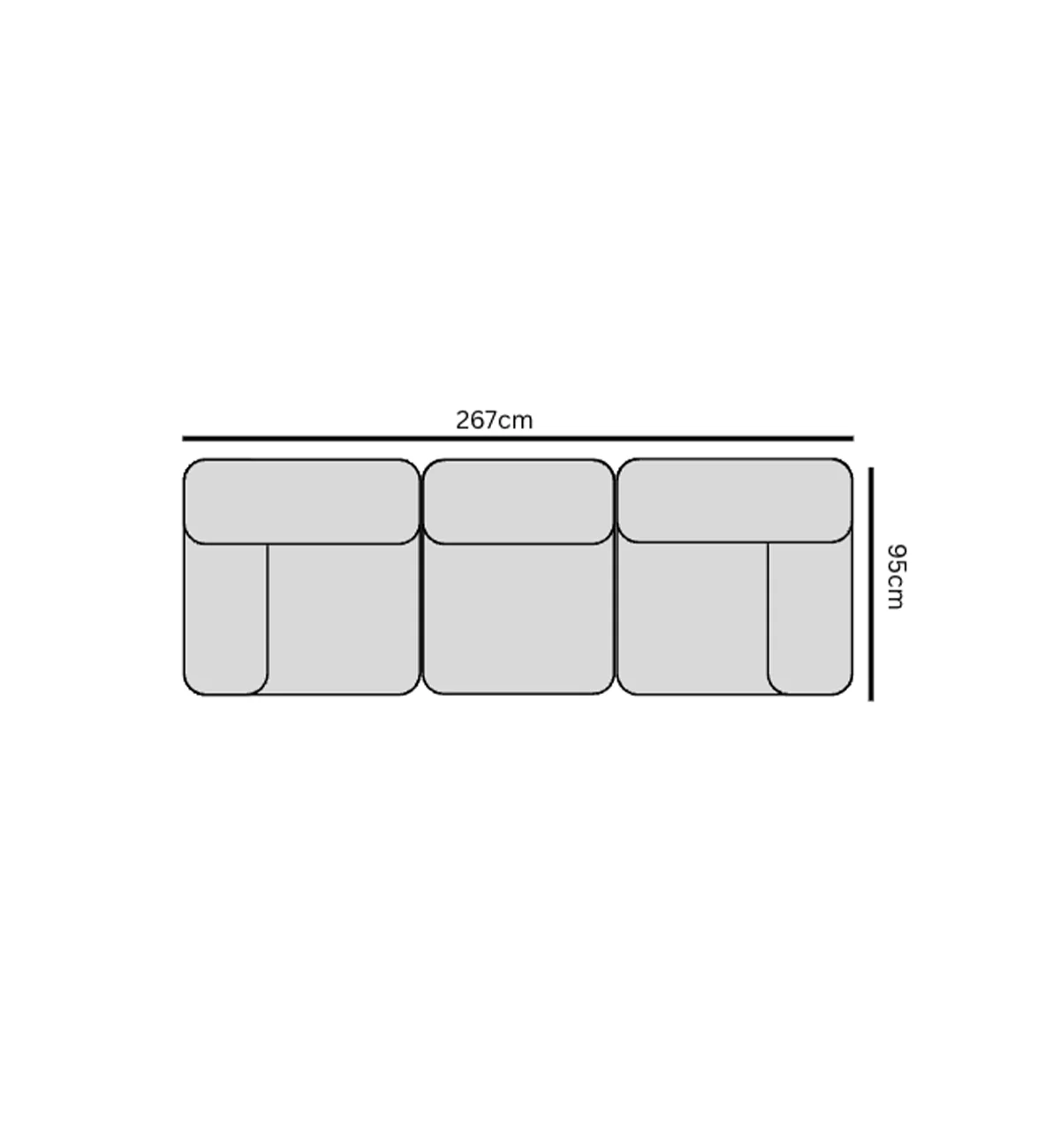 Sunday Sofa - 3 Seater with Corners in Espresso - Image 5