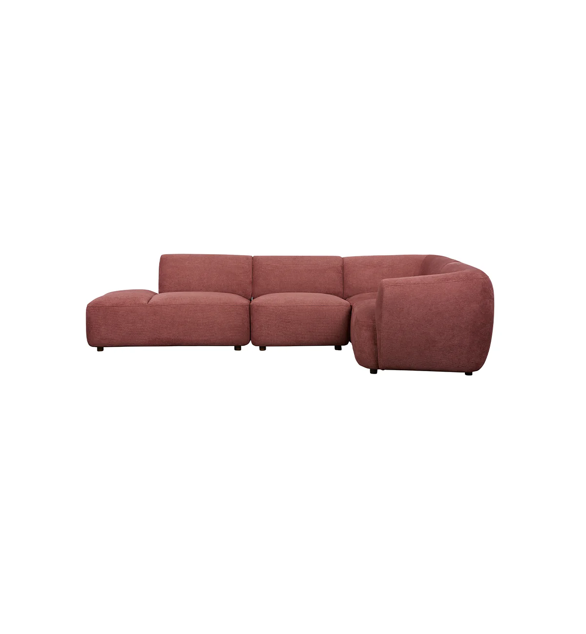 Sunday Sofa - 4 Piece L-Shape RHF with Open End in Plum