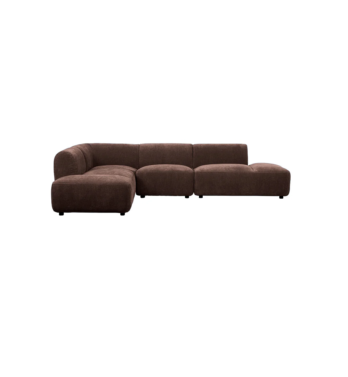 Sunday Sofa - 4 Piece with Open Ends - LHF in Espresso