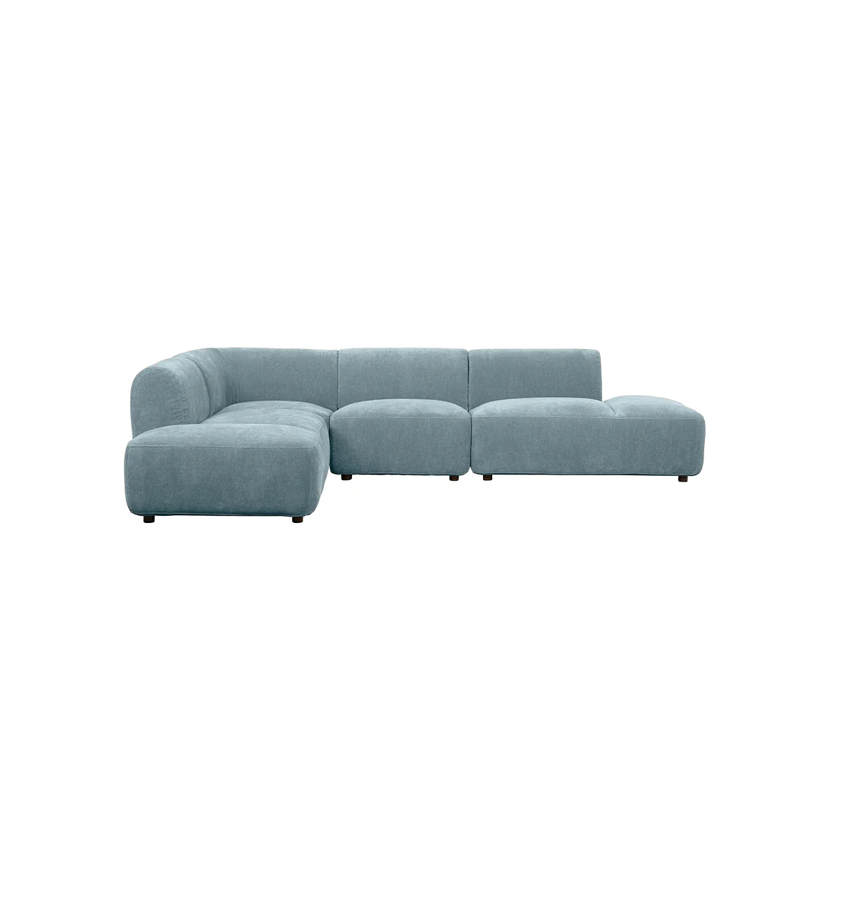 Sunday Sofa - 4 Piece with Open Ends - LHF in Powder Blue