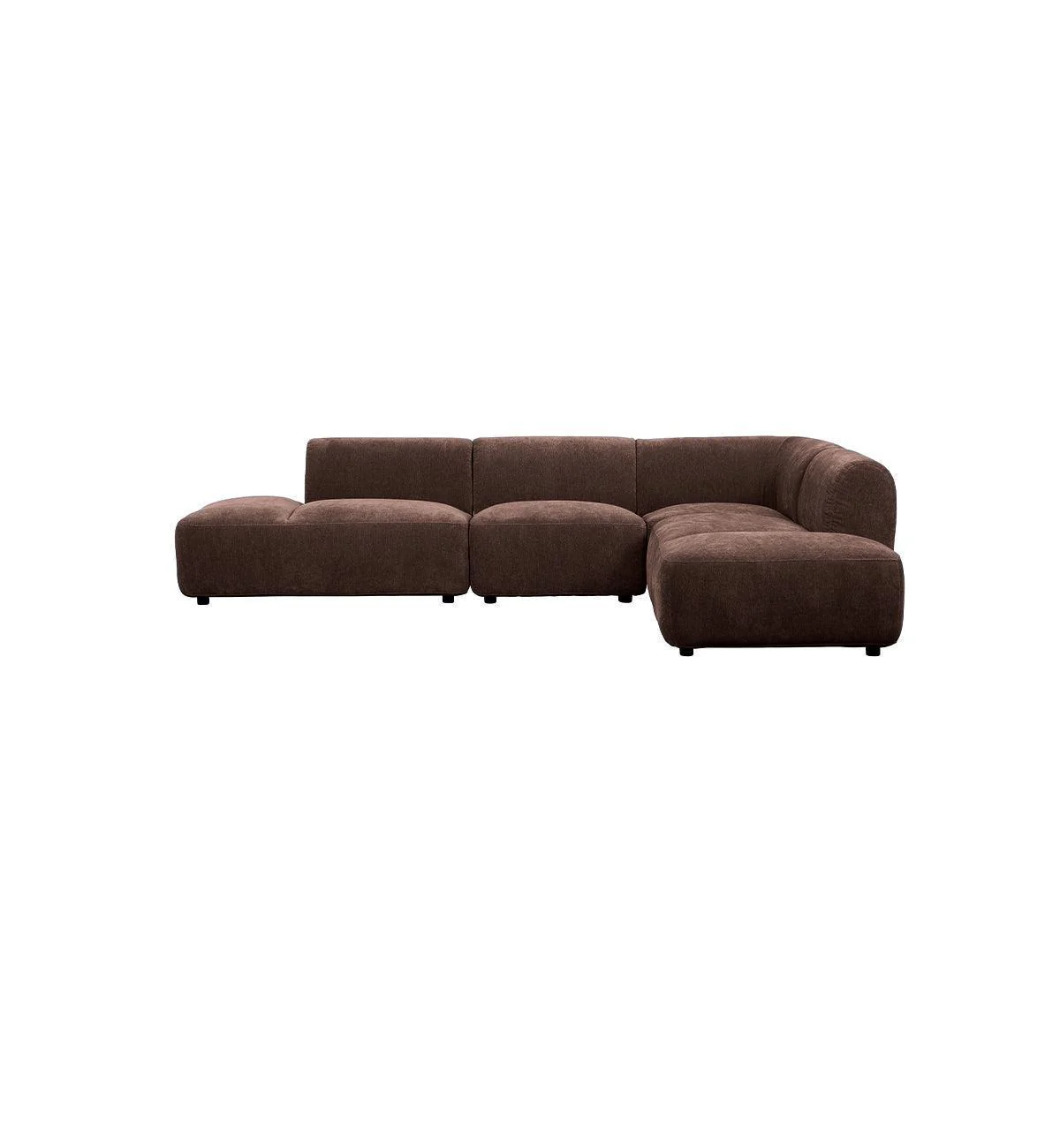 Sunday Sofa - 4 Piece with Open Ends - RHF in Espresso