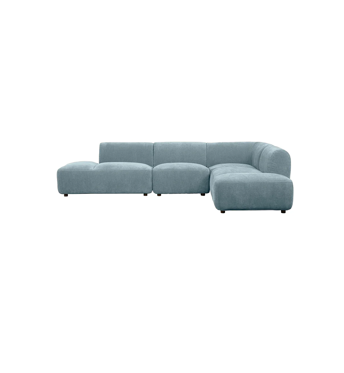 Sunday Sofa - 4 Piece with Open Ends - RHF in Powder Blue