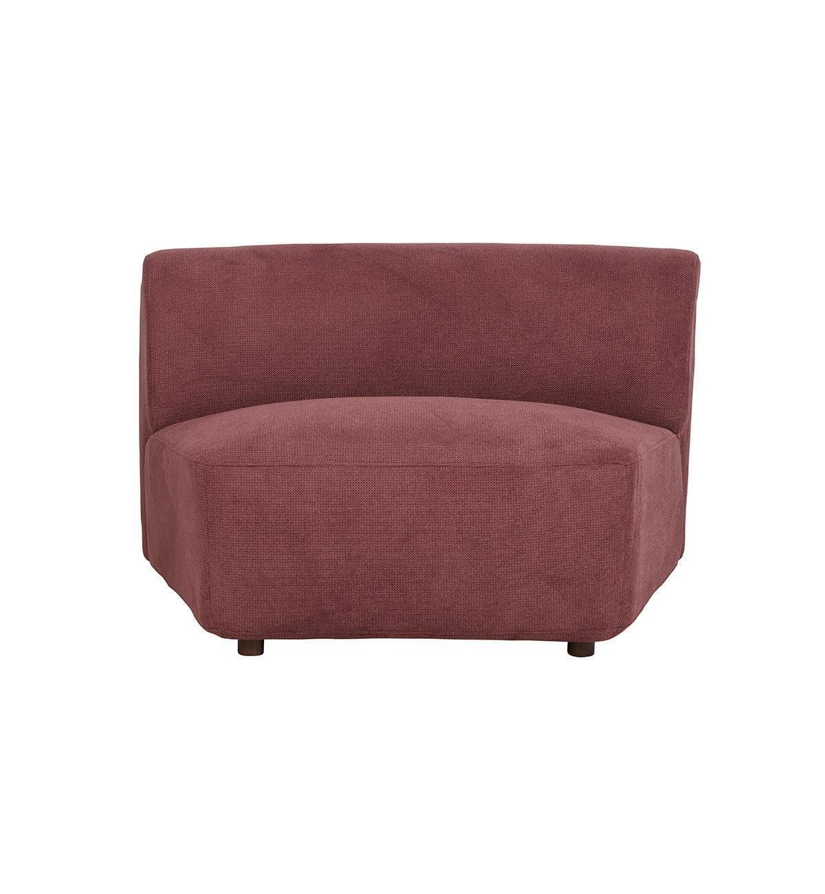 Sunday Sofa Armless Wedge In Plum