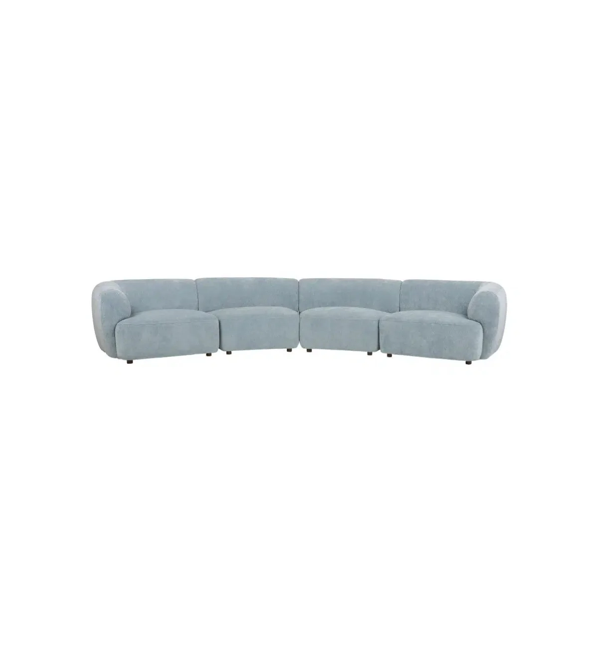 Sunday Sofa Curved 4-Seater In Powder Blue