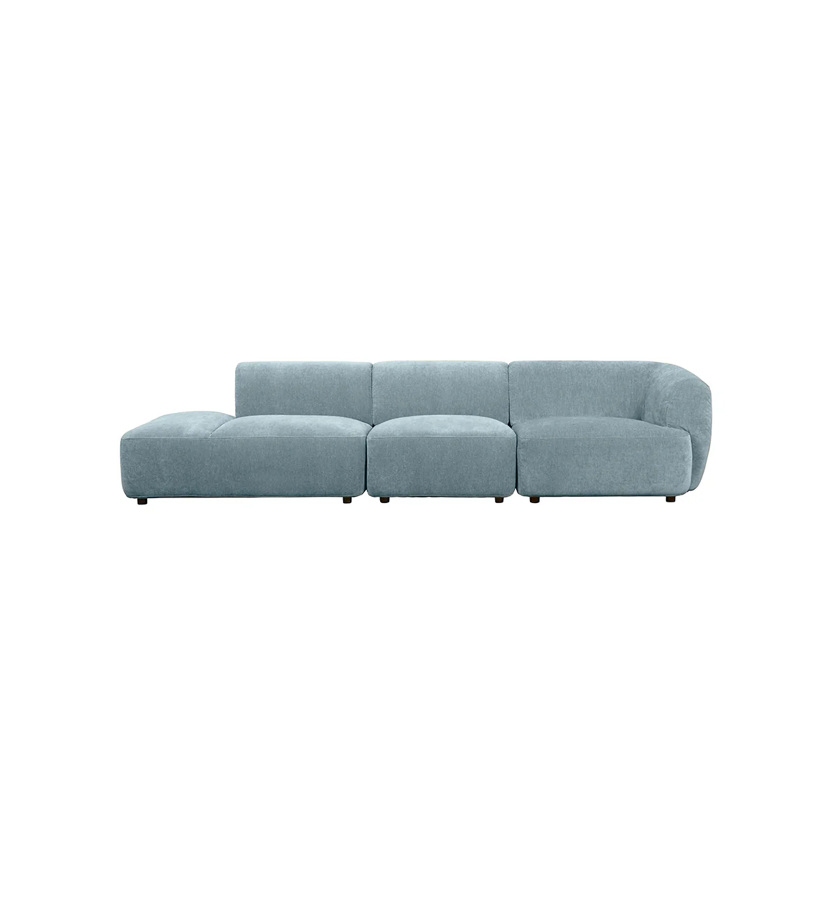 Sunday Sofa - 4 Seater LHF Open End in Powder Blue