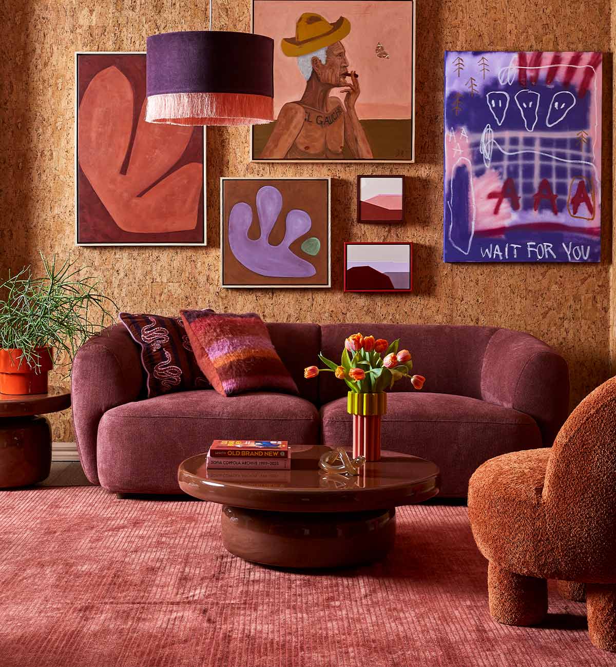 Sunday Sofa LHF Chair With Arm In Plum - Image 3