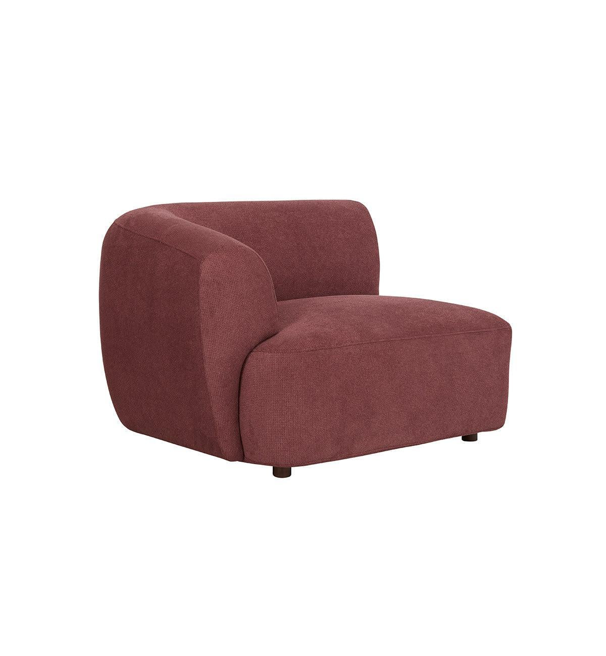 Sunday Sofa LHF Chair With Arm In Plum - Image 5