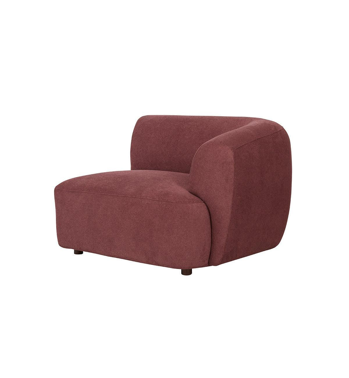 Sunday Sofa RHF Chair With Arm In Plum - Image 6