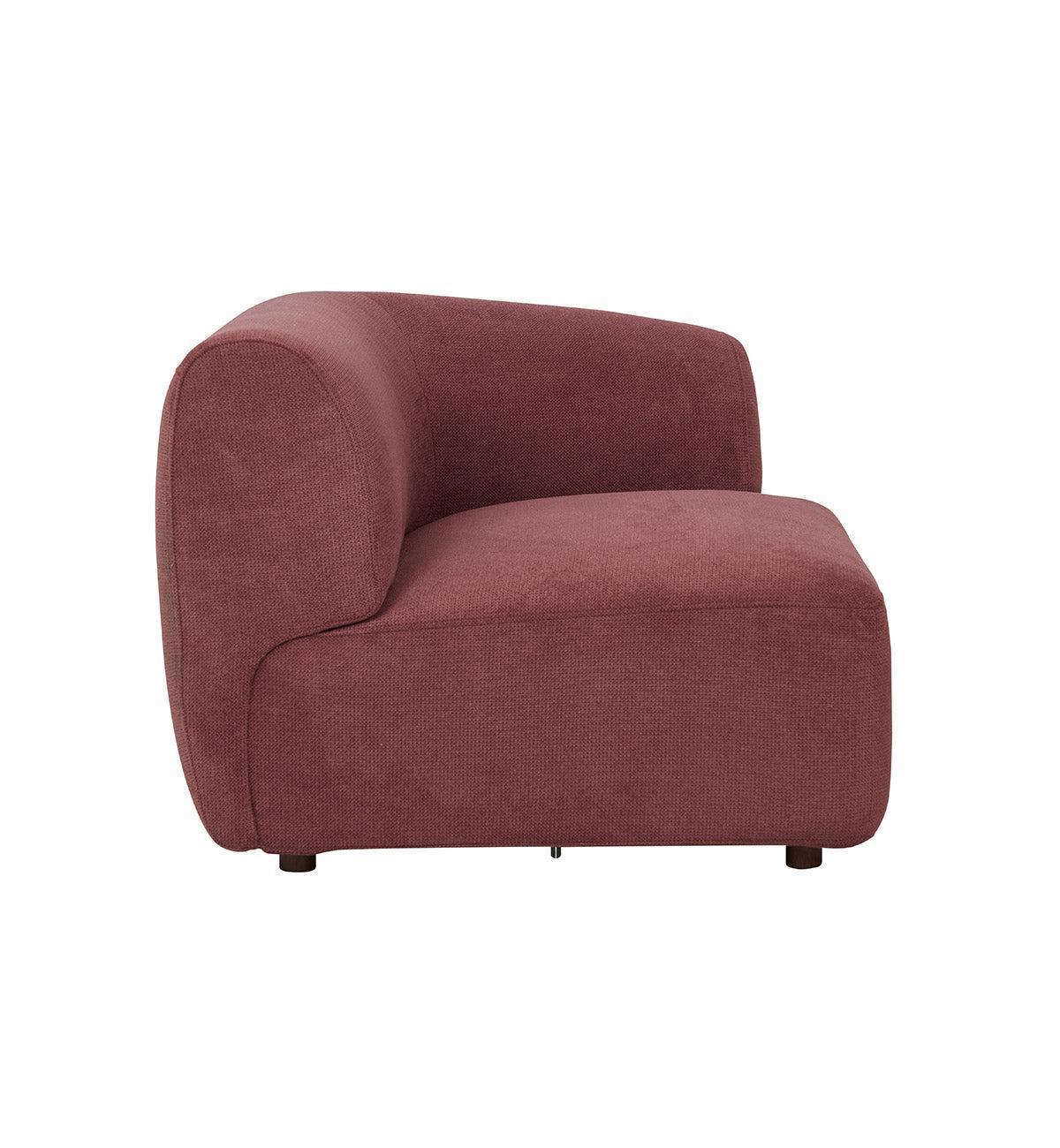 Sunday Sofa RHF Chair With Arm In Plum - Image 7
