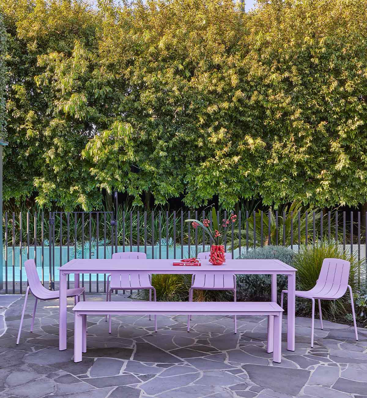 Sundowner Bench In Paloma Pink - Image 2