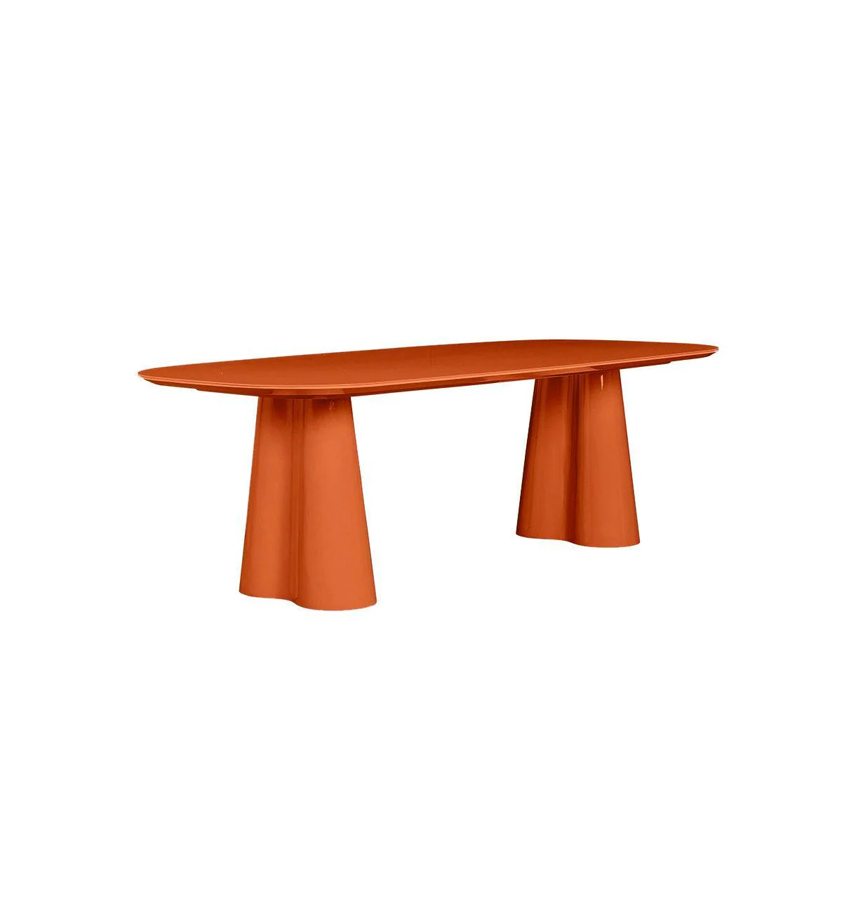 Supper Club Glossy Rectangular Dining Table in Squash - 240cm - Image 2