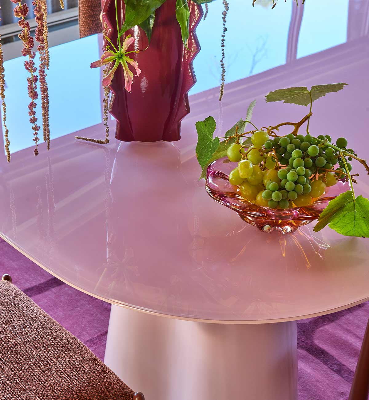 Supper Club Glossy Rectangular Dining Table in Sweetpea - 240cm - Image 3