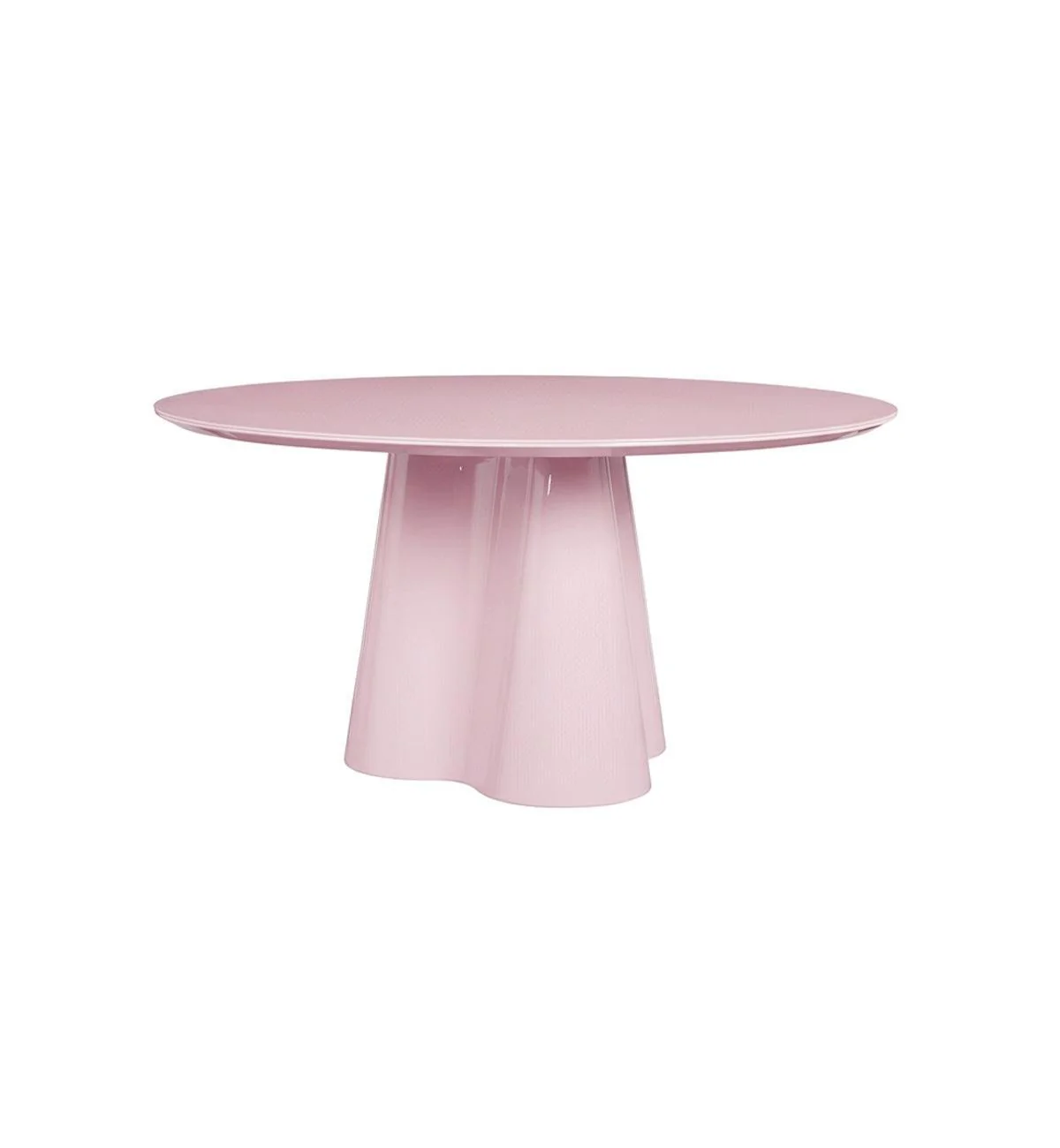 Supper Club Glossy Round Dining Table in Sweetpea