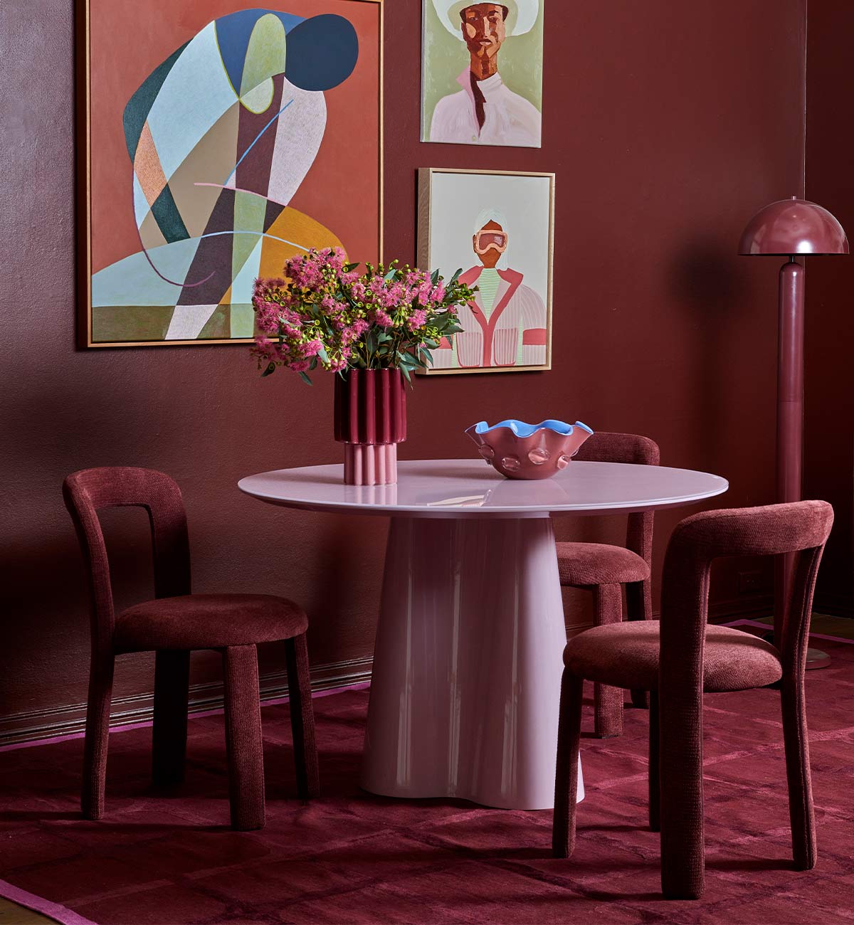 Noodle Dining Chair in Plum - Image 3