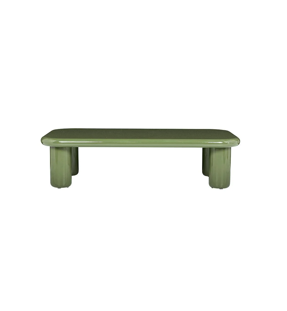 Tiggi Glossy Coffee Table In Olive