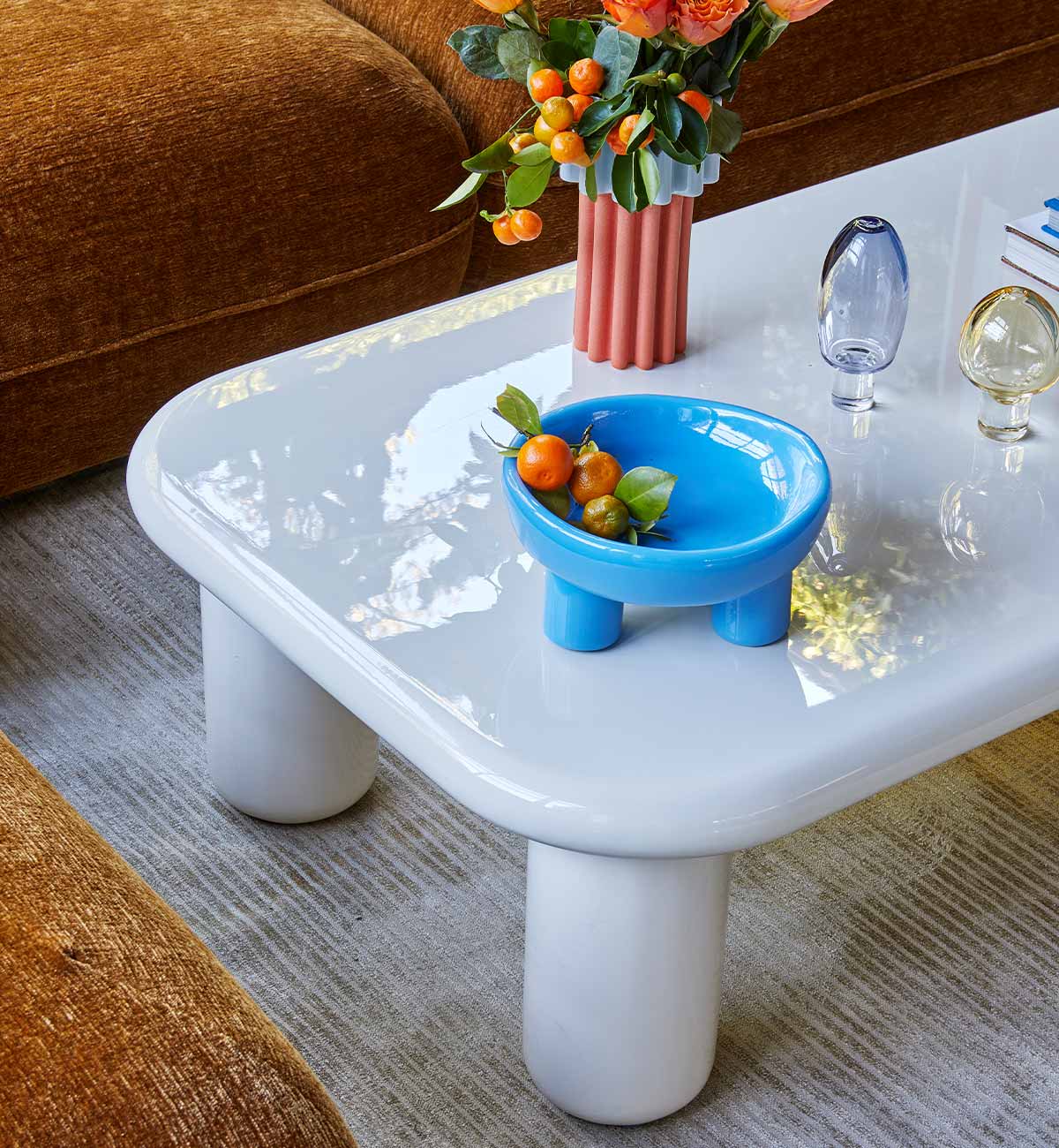 Tiggi Glossy Coffee Table In Tofu - Image 3