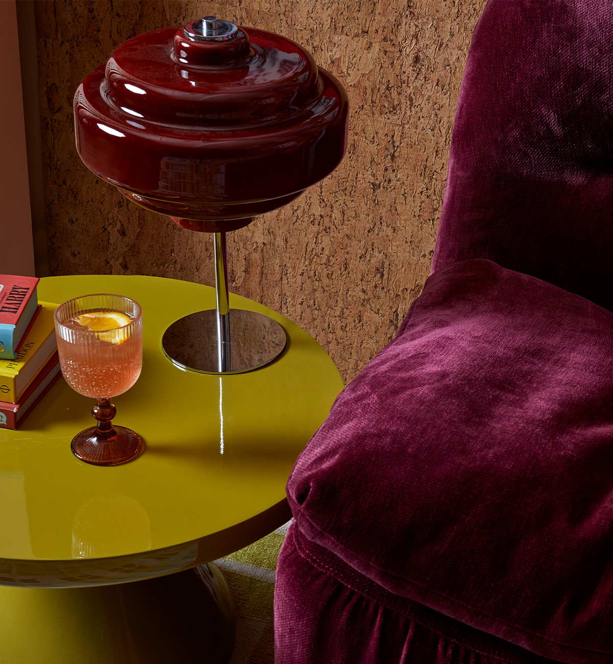 Flossy Table Lamp in Cherry - Image 3