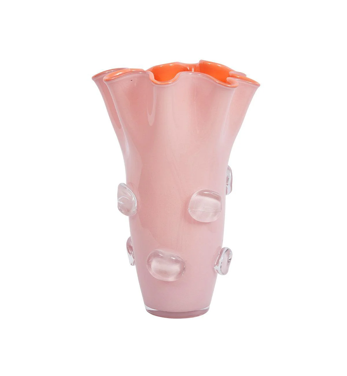 Wavy Vase In Coral