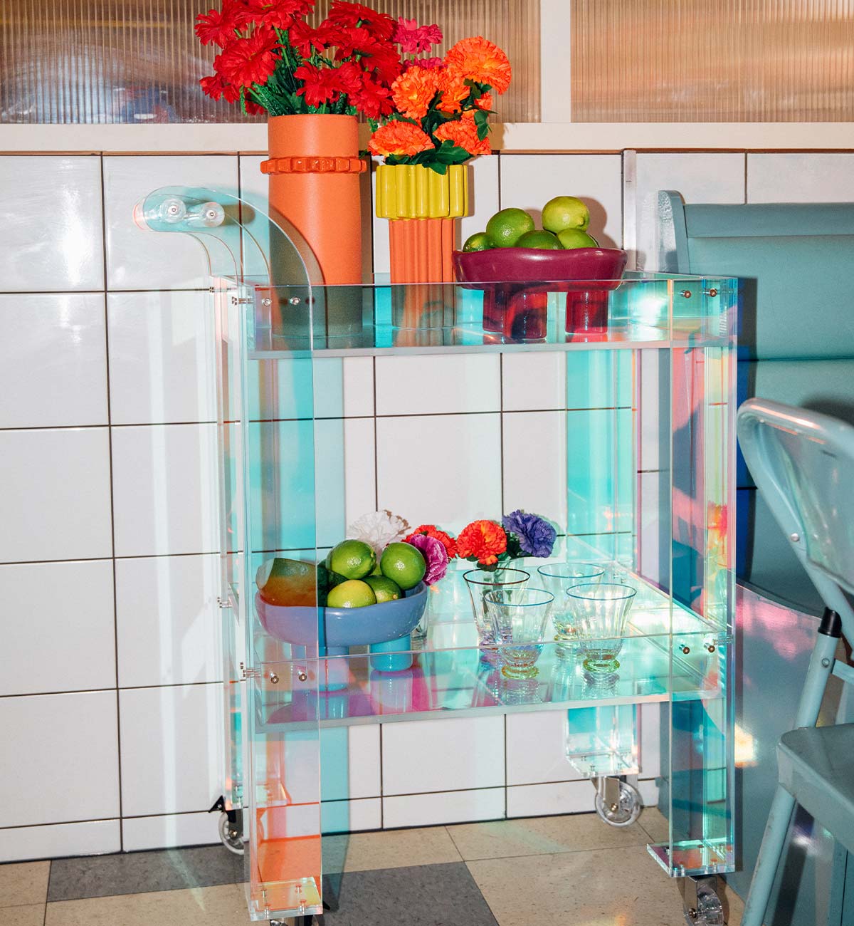 Wild Child Acrylic Bar Cart - Image 3