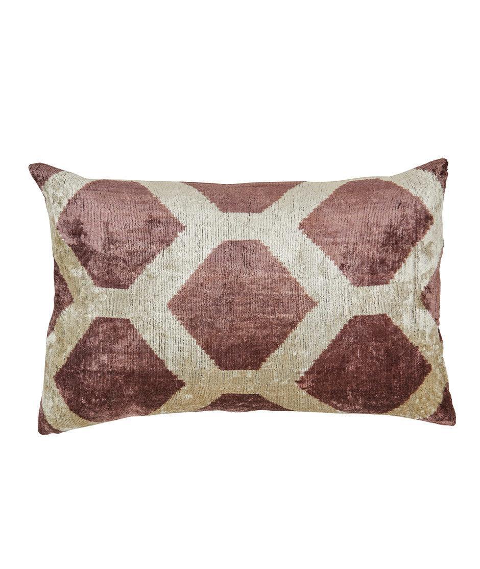Zulta Cushion in Chocolate Hexagon